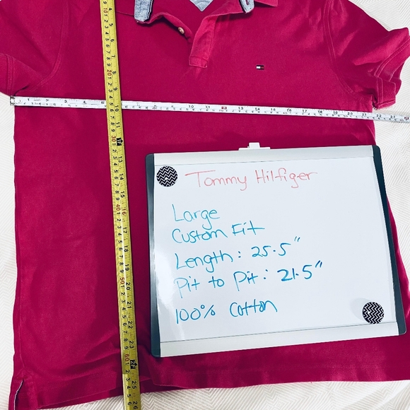 Tommy Hilfiger Custom Fit Collection Fuscia Polo Shirt - Picture 3 of 13